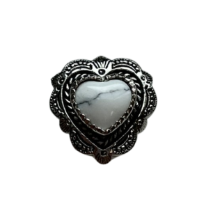 Conchos Heart White Turquise