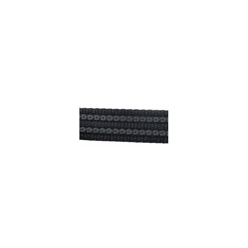 Tmmegjord m. gummi 20 mm Sort pr. m